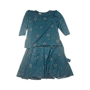 Vintage Women Sz 14W  70's 80's California Looks  Floral Retro Style Dress